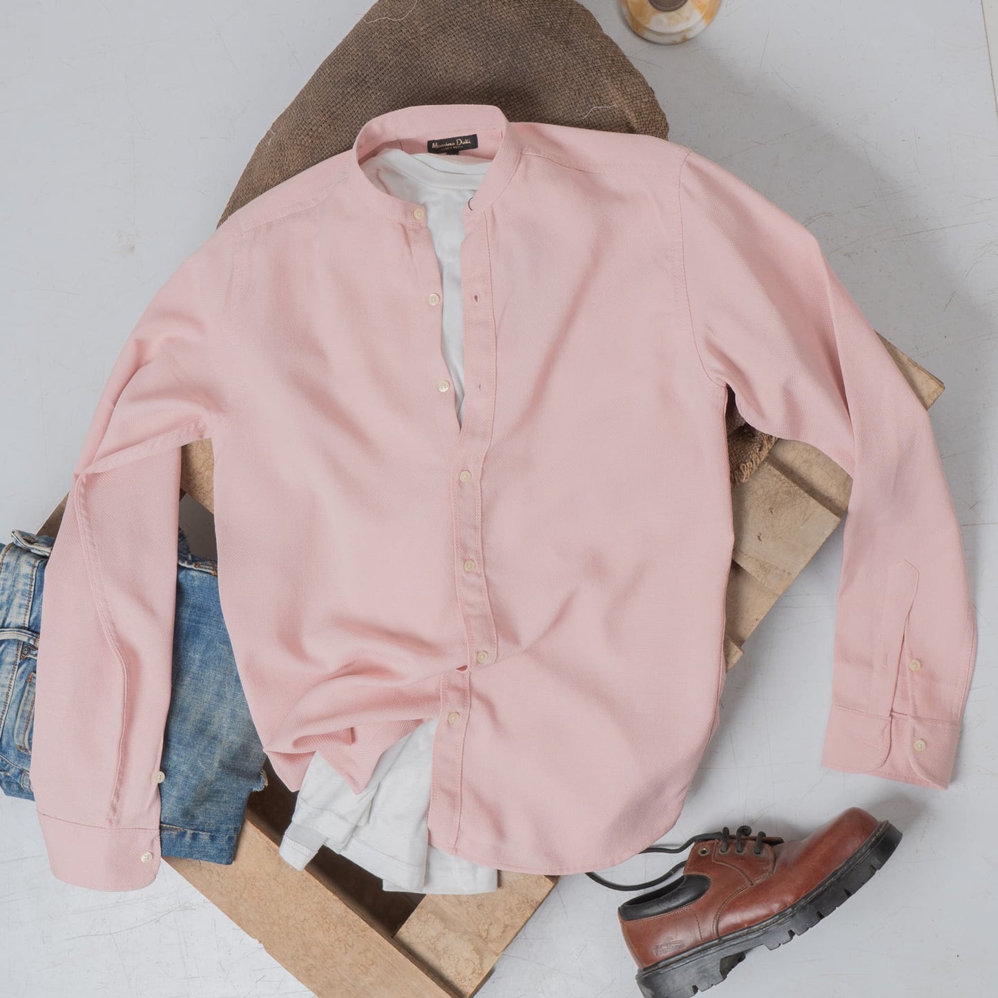 Biscuit Half-Collar Shirt