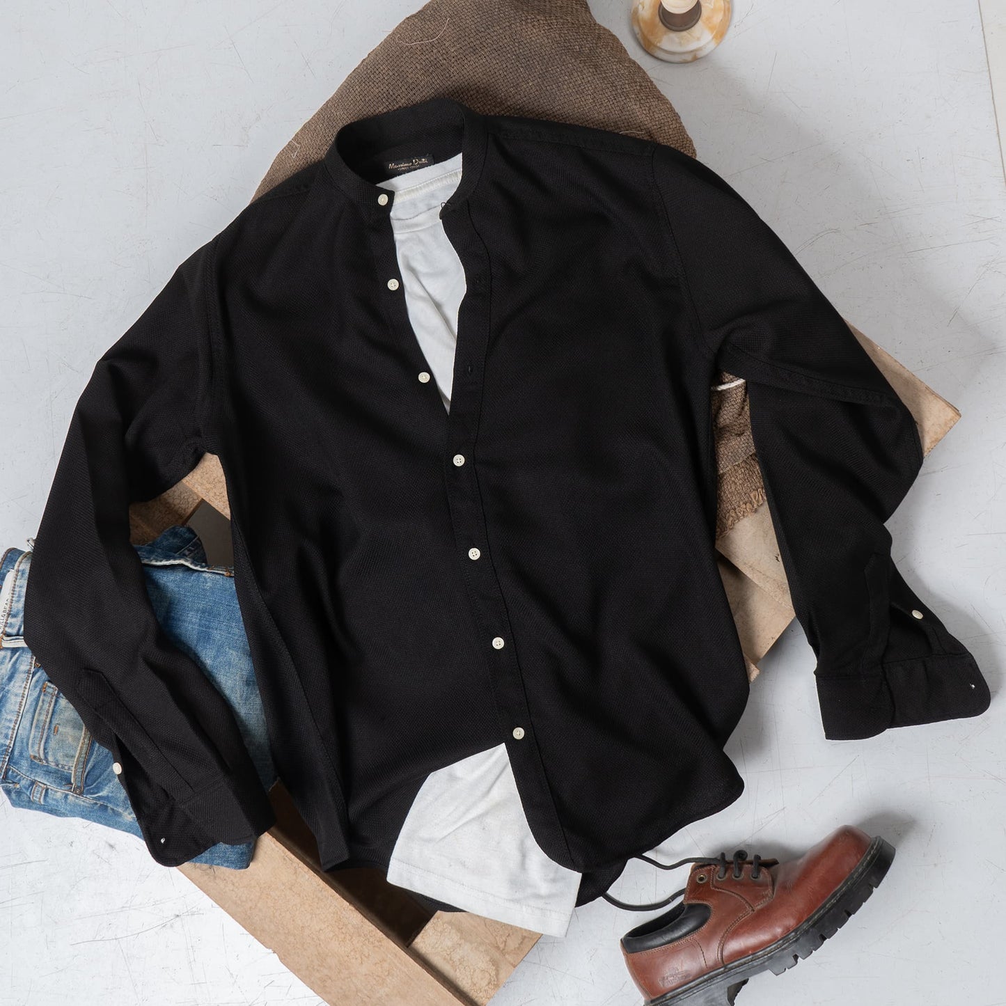 Biscuit Half-Collar Shirt