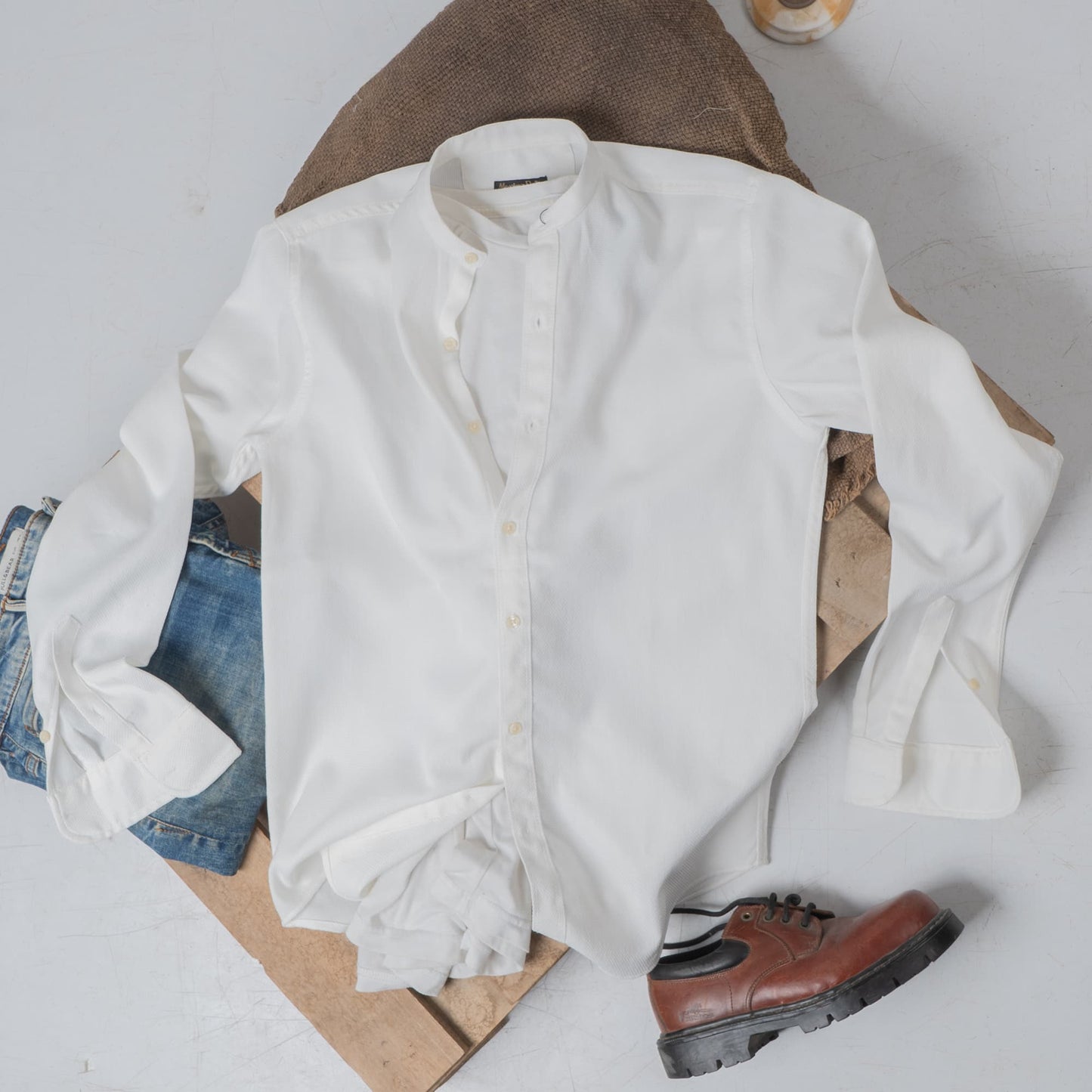 Biscuit Half-Collar Shirt