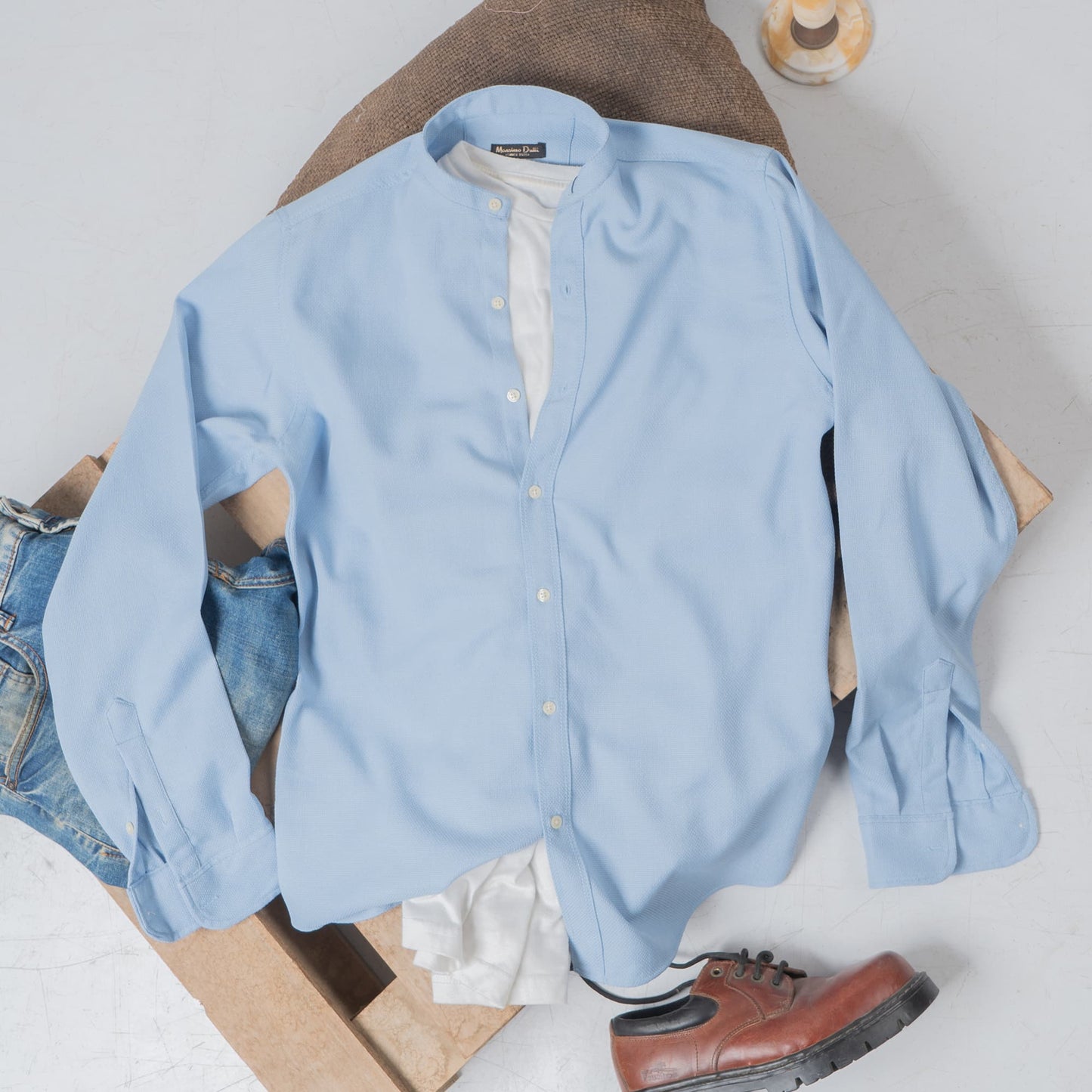 Biscuit Half-Collar Shirt