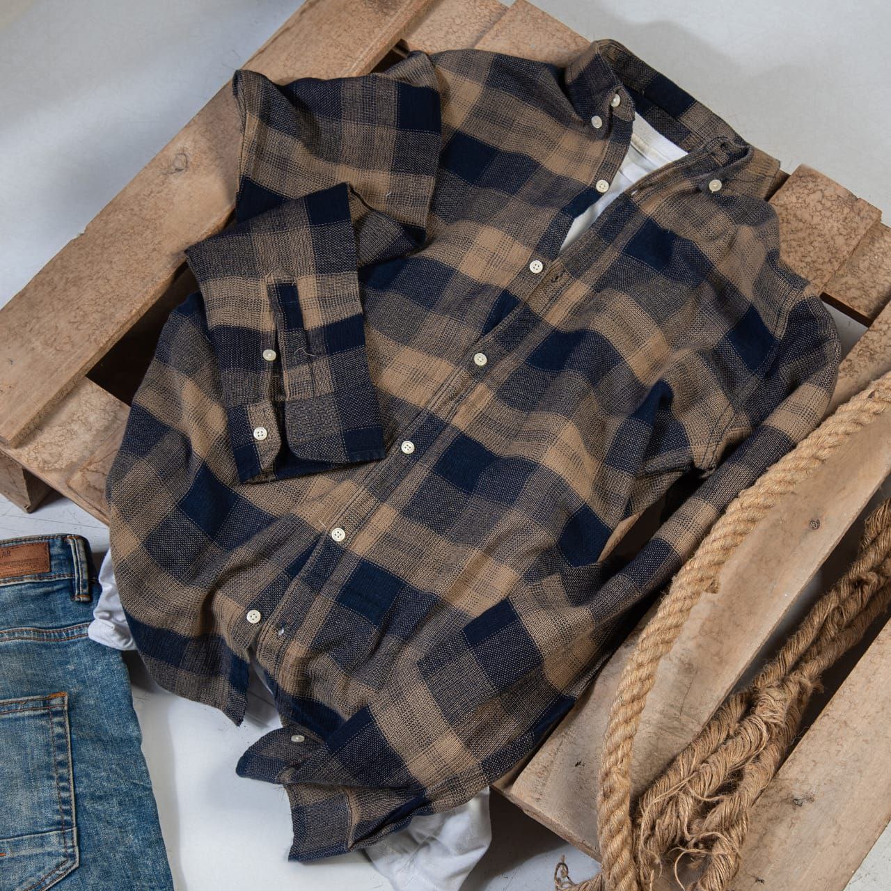 Mesh Checkered Shirt