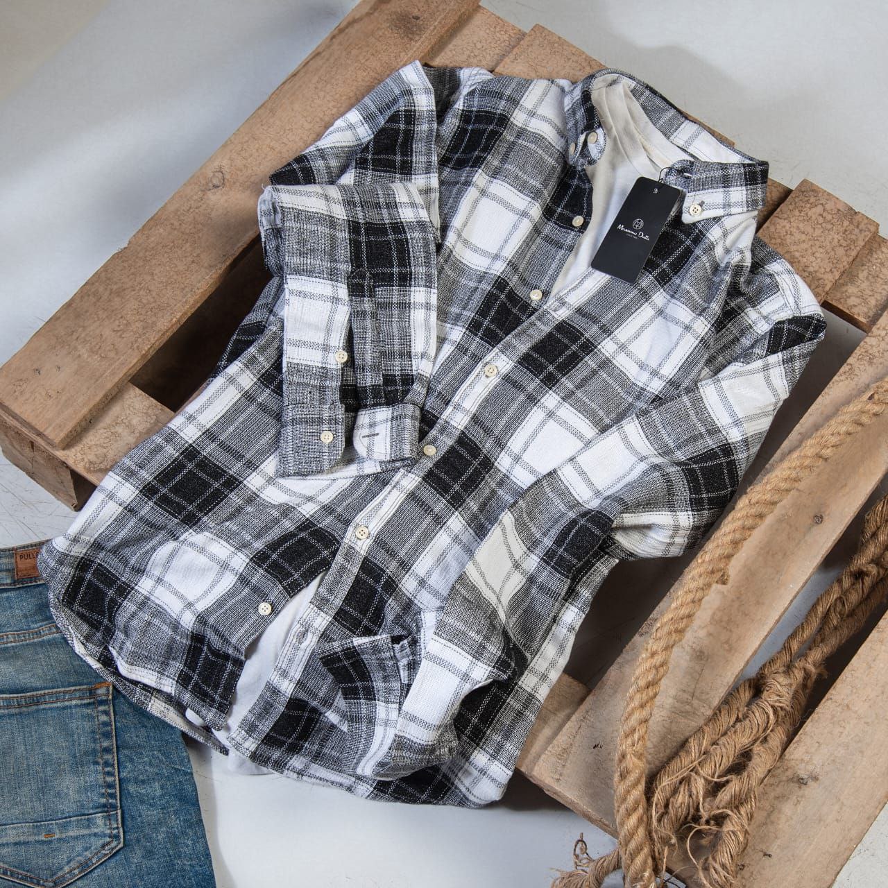 Mesh Checkered Shirt