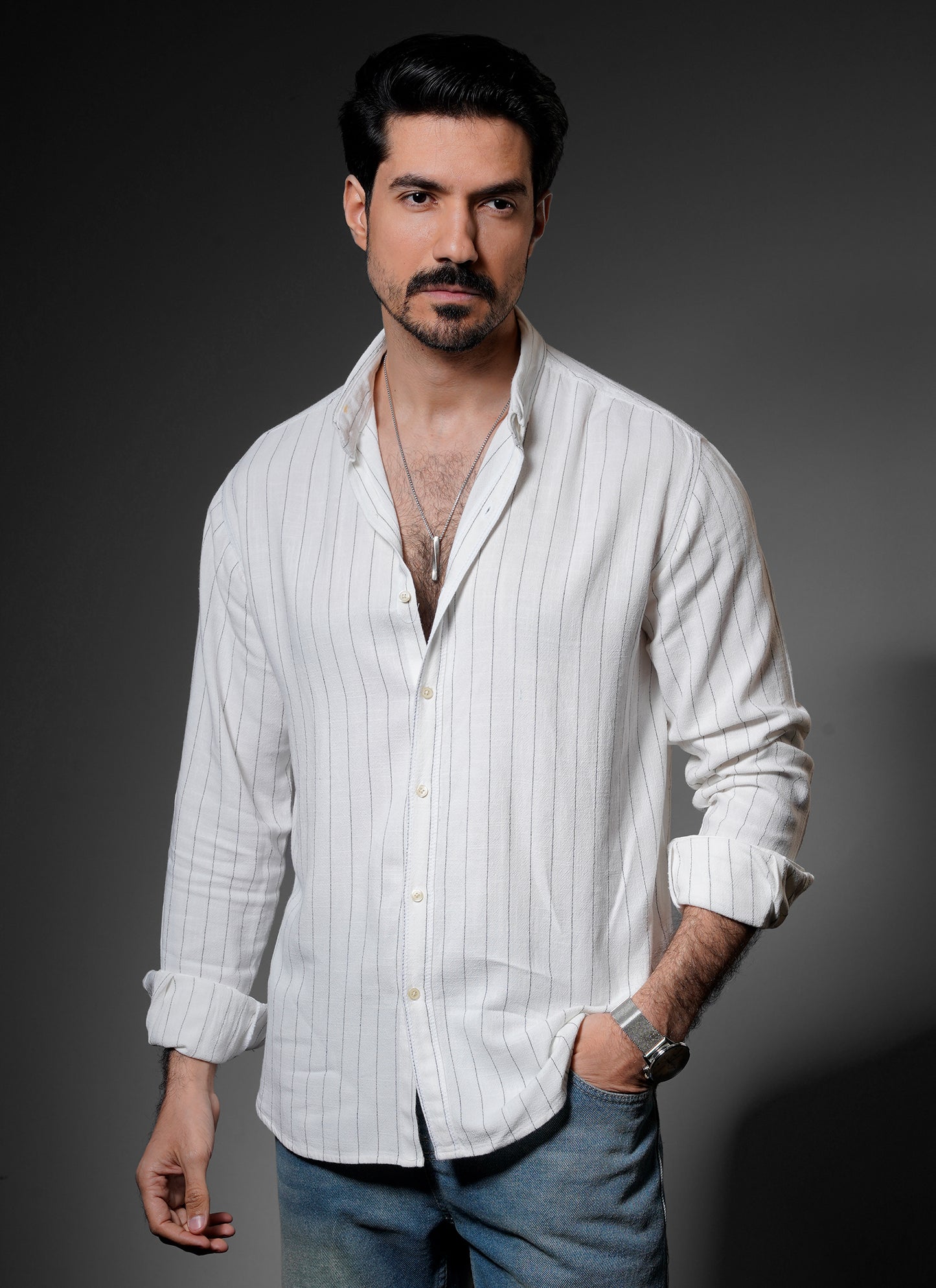 Striped Pure Linen Shirt