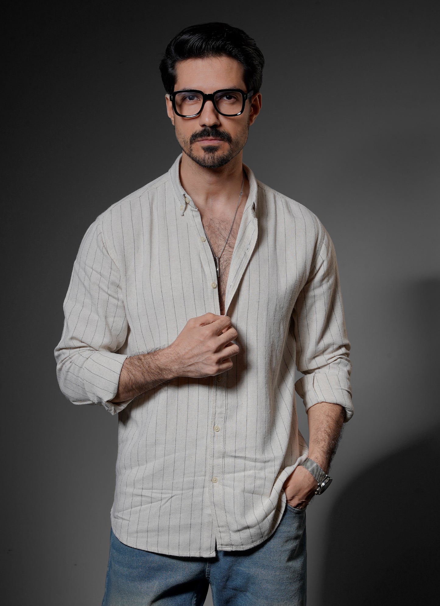 Striped Pure Linen Shirt