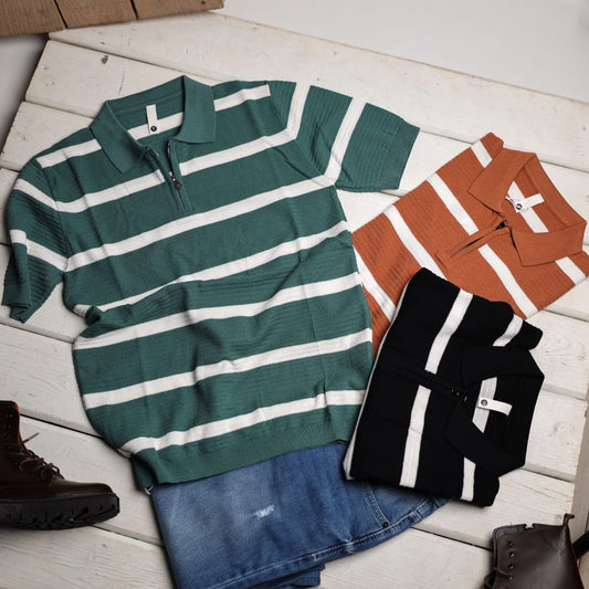 ZIP-STRIPED-POLO