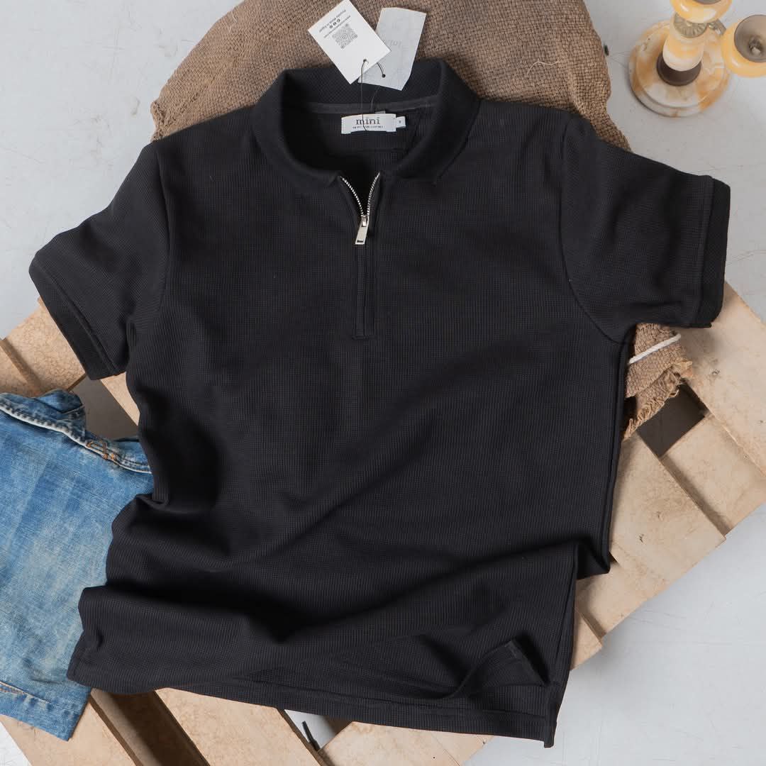 Polo biscuit, half zip